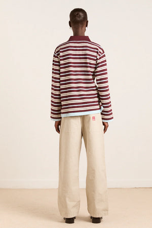 Noah Cinch Layered Rugby, Chocolate Stripe