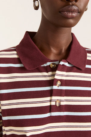 Noah Cinch Layered Rugby, Chocolate Stripe