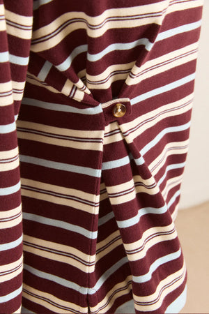 Noah Cinch Layered Rugby, Chocolate Stripe