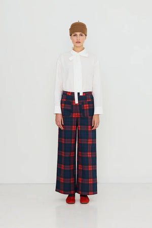 Bow Neck Shirt, White