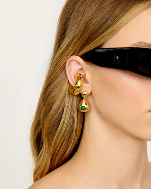 Analu Earrings, Malachite