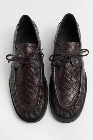 Edelira Brown Derby Loafers, Brown