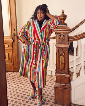 Butterfly Stripe Bathrobe