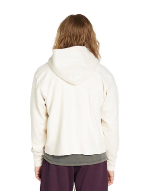 Heavyweight Raw Cropped Hoodie, Ivory