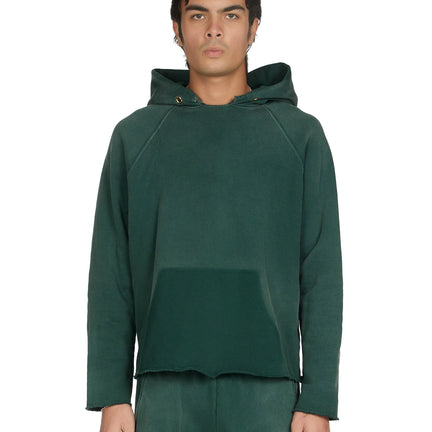 Heavyweight Raw Raglan Hoodie, Pine