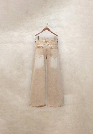 Sandblast Wide Leg Denim