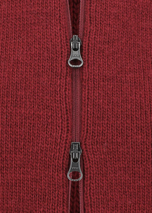 Cut Out Rounded Cardigan, Red