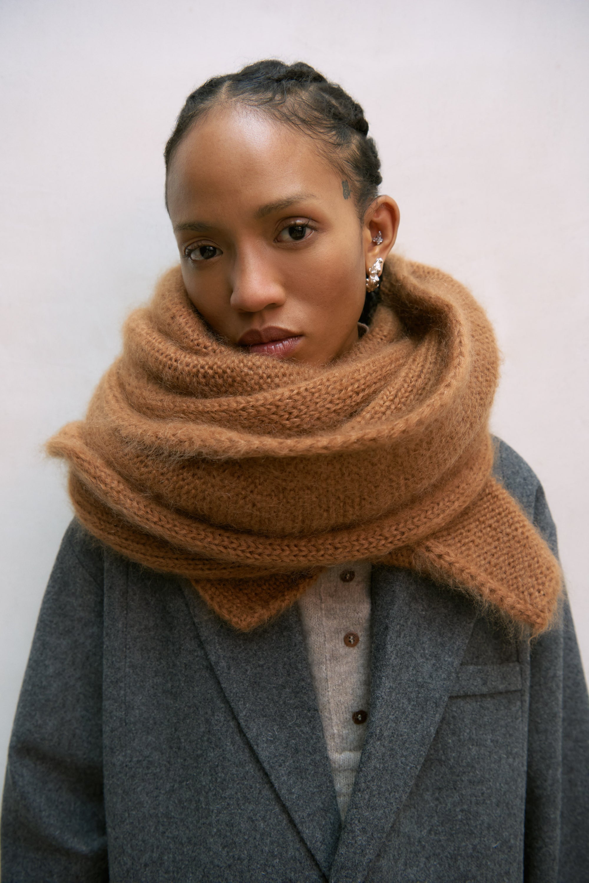 Mohair Scarf Toffee