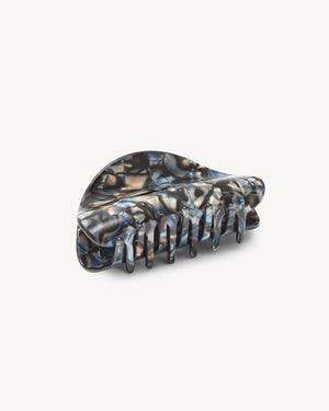 Crescent Claw Clip, Blue Horn