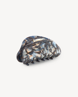 Crescent Claw Clip, Blue Horn