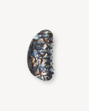 Crescent Claw Clip, Blue Horn