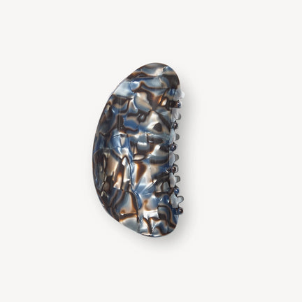 Crescent Claw Clip, Blue Horn