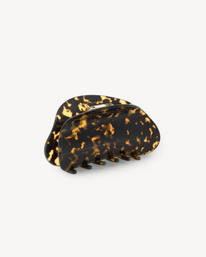 Crescent Claw Clip, Dark Tortoise