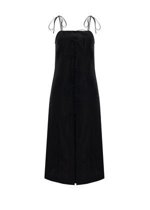 Oliana Dress with Ties in Black