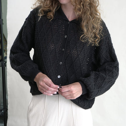 Argyle Polo Cardigan