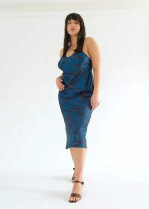 Phoebe Dress, Blue Marble