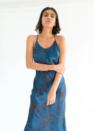 Phoebe Dress, Blue Marble