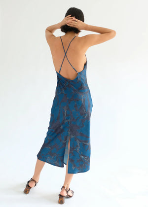 Phoebe Dress, Blue Marble