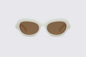 Asawa, Milky White Sunglasses