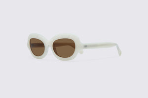 Asawa, Milky White Sunglasses