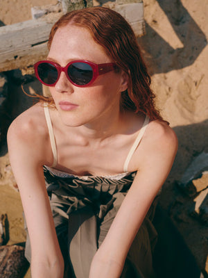 Bardi, Milky Red Sunglasses