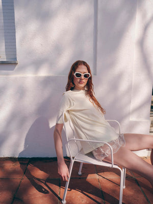 Asawa, Milky White Sunglasses