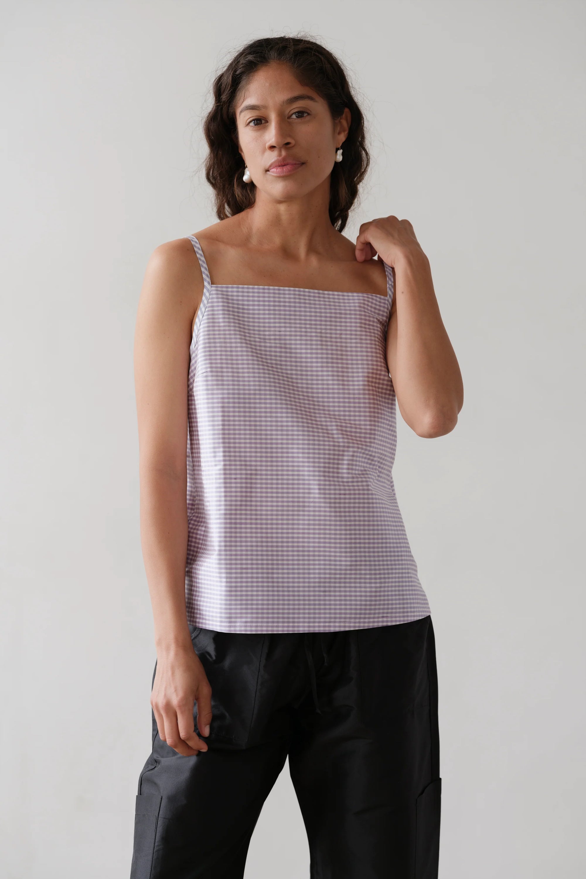 Taffeta Shell, Taro Gingham