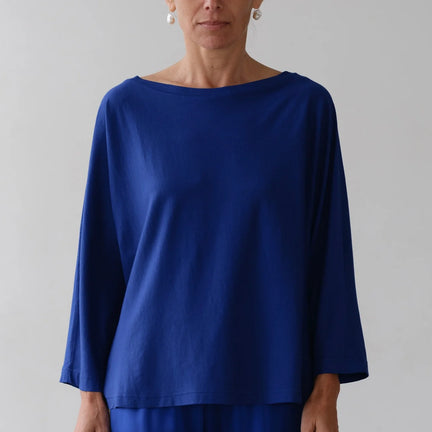 The Jersey Relaxed Boatneck, Azure