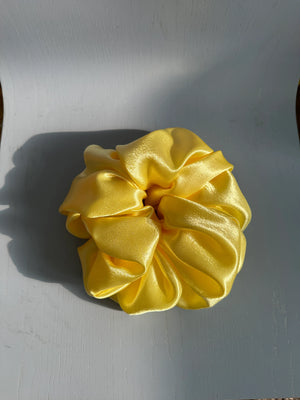Giant Satin Scrunchie, Daffodil