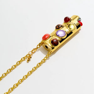 Gemstone Crossbody Lighter Case, Gold