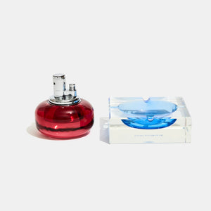 Glass Tabletop Lighter, Rouge