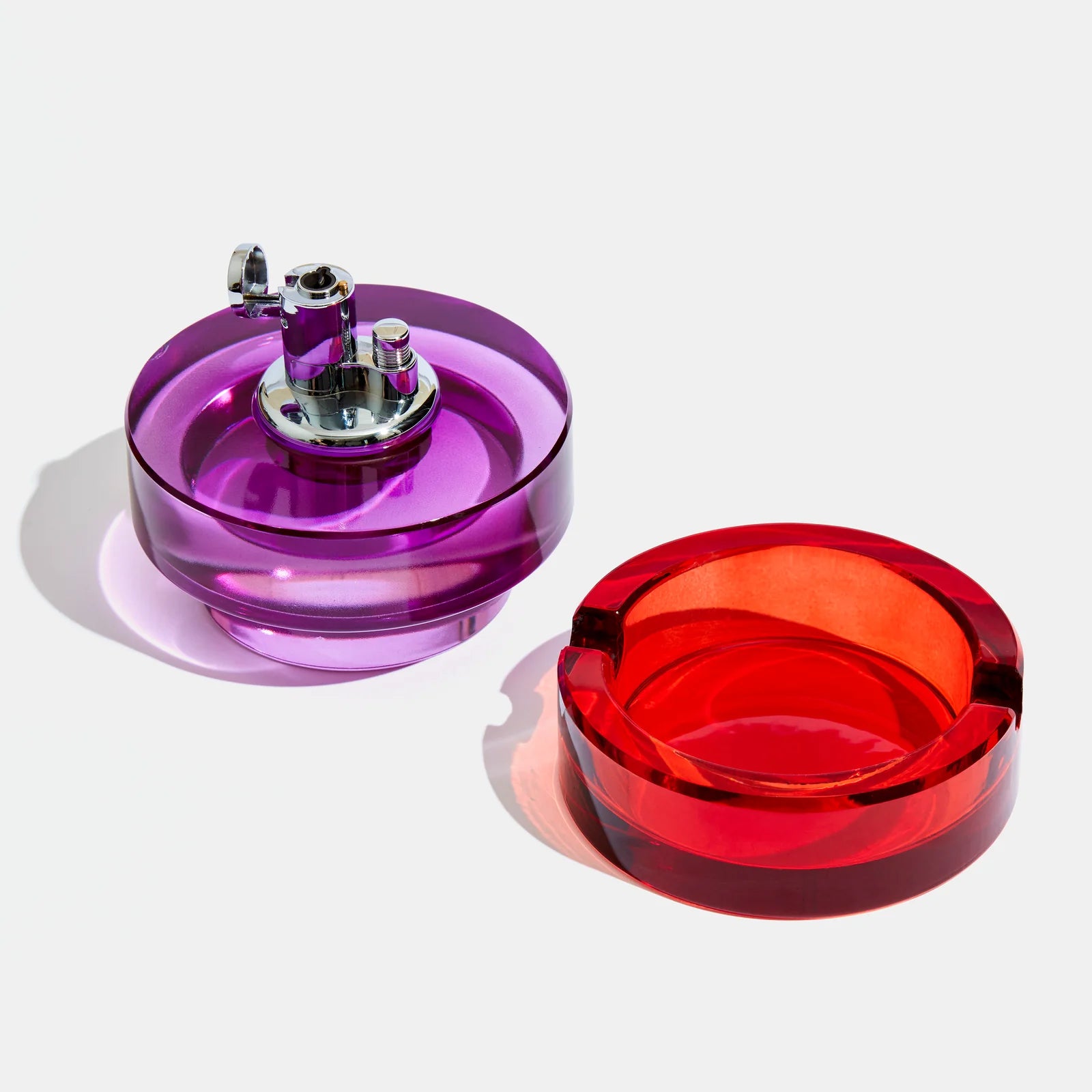 Glass Tabletop Lighter, Berry