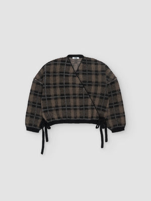 Hokkori Cardigan, Black/Taupe