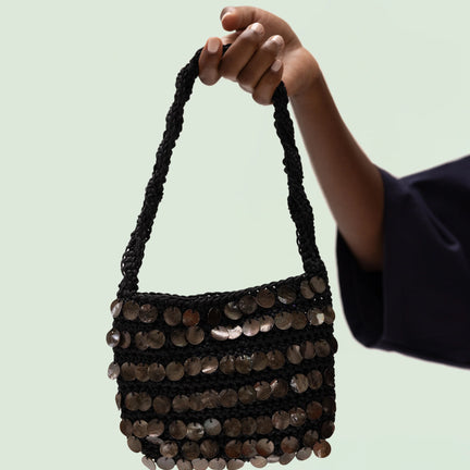 Mini Shell Bag, Black