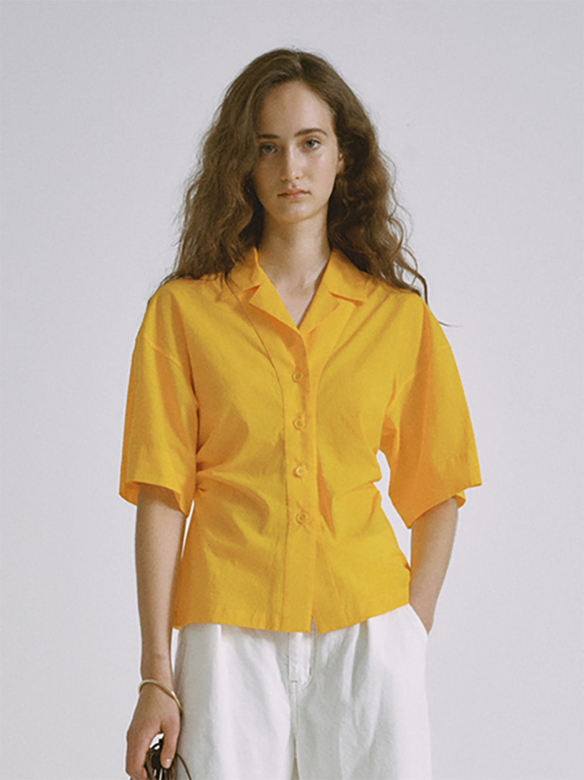 Mango store yellow shirt