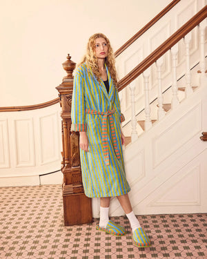 Grasshopper Stripe Bathrobe