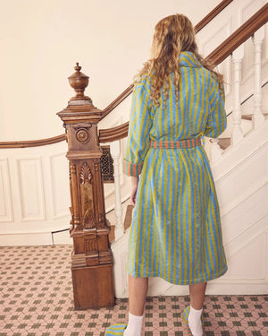 Grasshopper Stripe Bathrobe