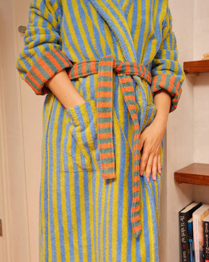 Grasshopper Stripe Bathrobe