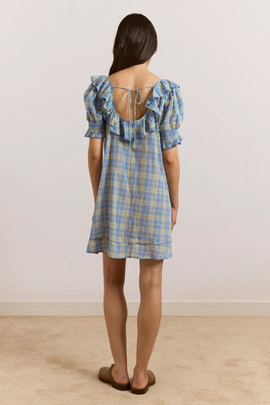 Harlow Mini Night Dress, Butter Blue Check