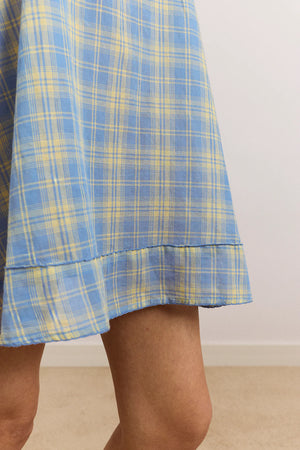 Harlow Mini Night Dress, Butter Blue Check