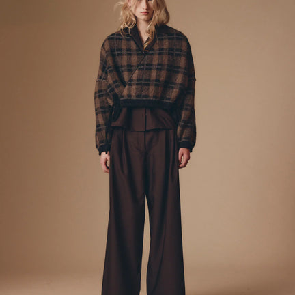 Hokkori Cardigan, Black/Taupe