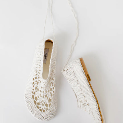Merezhyvni Crochet Ballerinas, Milk