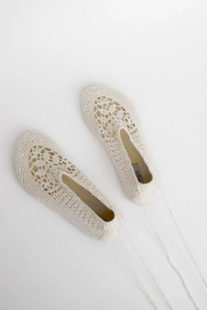 Merezhyvni Crochet Ballerinas, Milk