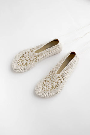 Merezhyvni Crochet Ballerinas, Milk