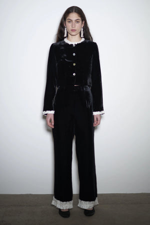 Madeline Jacket, Black & Ivory