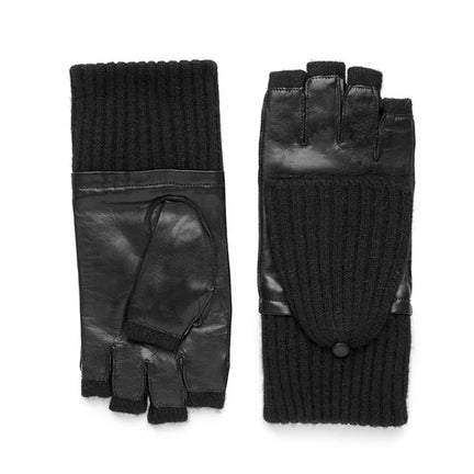 L749 Leather Palm Patent Back Cashmere Pop-top, Black/Black