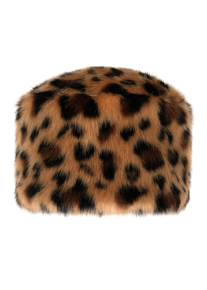 H151 Faux Fur Kossack Hat in Leopard