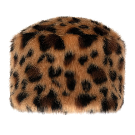 H151 Faux Fur Kossack Hat in Leopard