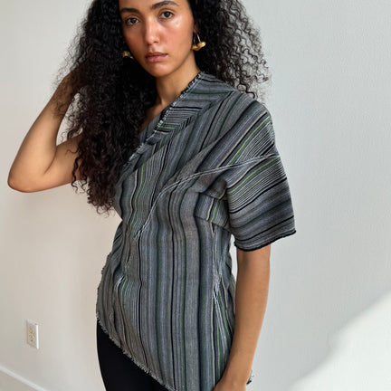 Tela De Raya Loo Weave Asymmetric Top