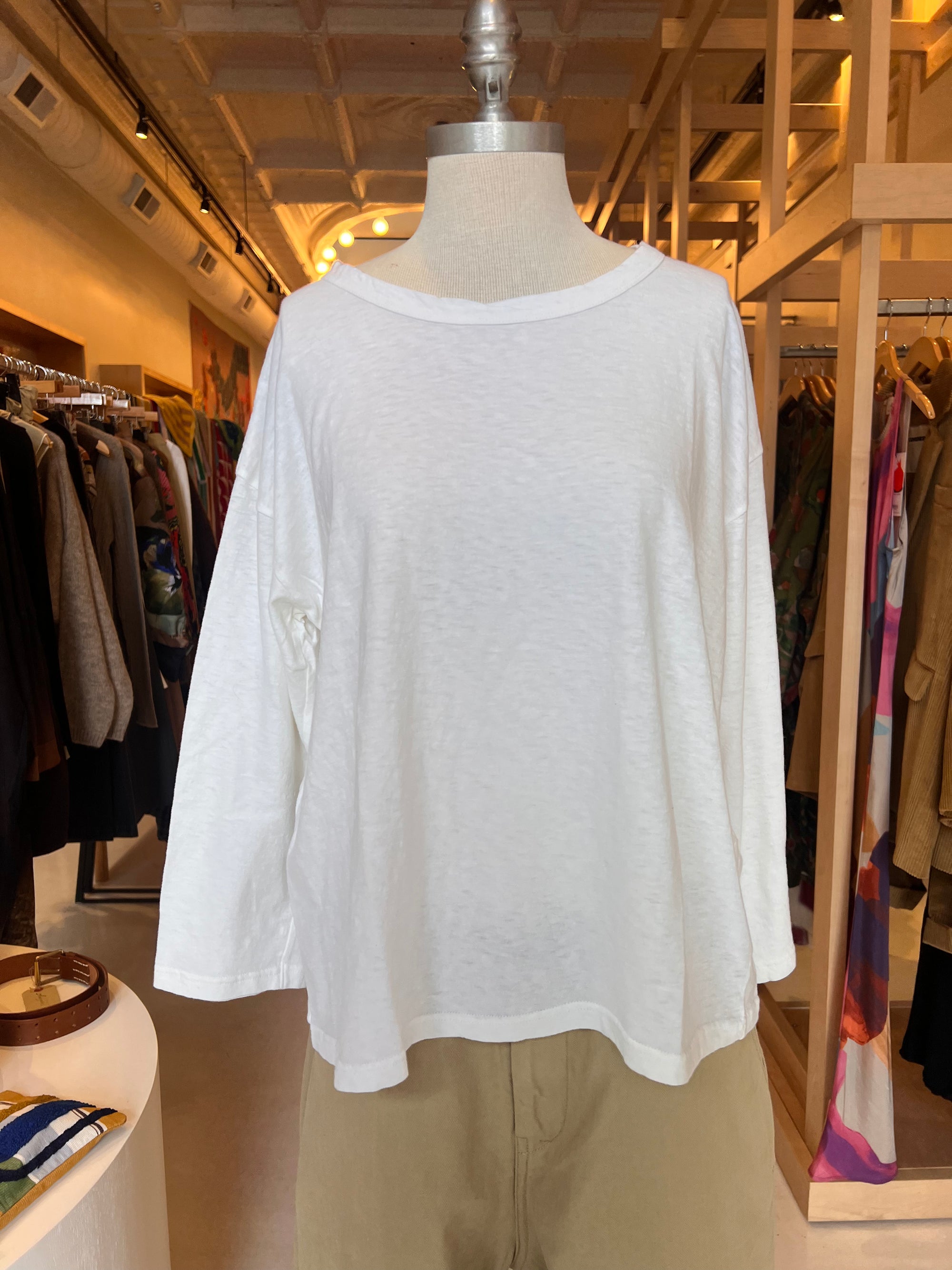 Pullover (Knit) Cotton 100%, White
